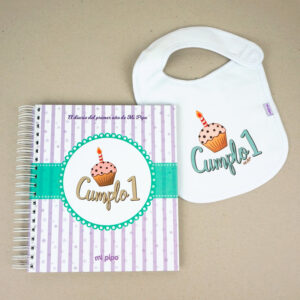 Diario del Primer Año de Mi Pipo con Regalo de Babero