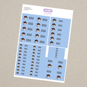 46 Etiquetas adhesivas para objetos personalizadas Pirata