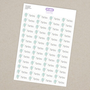 52 Etiquetas termoadhesivas para prendas personalizadas Globo