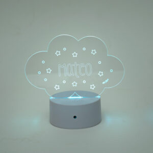 Lamparita Led Personalizada Nube con estrellitas