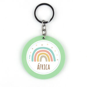 Llavero Metacrilato personalizado Arcoíris Soft
