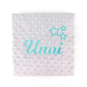 Manta Personalizada Gris, con dibujo a elegir