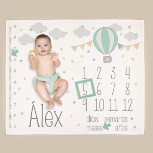 Manta Cumplemés Personalizada Globo