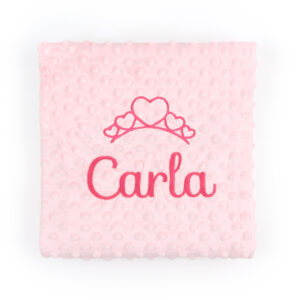 Manta Personalizada Rosa, con dibujo a elegir