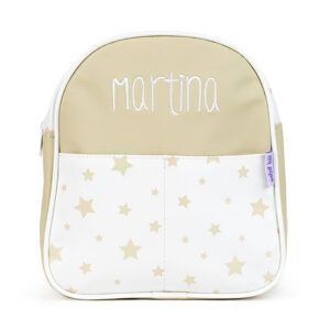 Mochila Guardería Personalizada Estrellas Beige