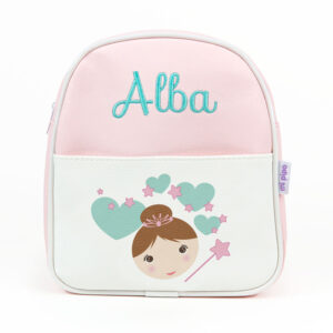 Mochila Guardería Hada Rosa Personalizada