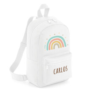 Mochila Medium Personalizada Arcoíris Soft, color a elegir
