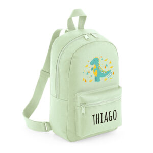 Mochila Medium Personalizada Dinosaurio, color a elegir