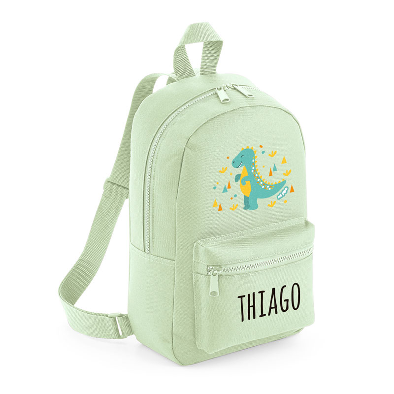 Mochila Medium Personalizada Dinosaurio, color a elegir