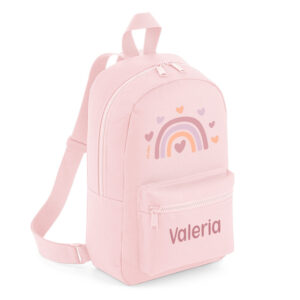 Mochila Medium Personalizada Arcoíris Blush, color a elegir