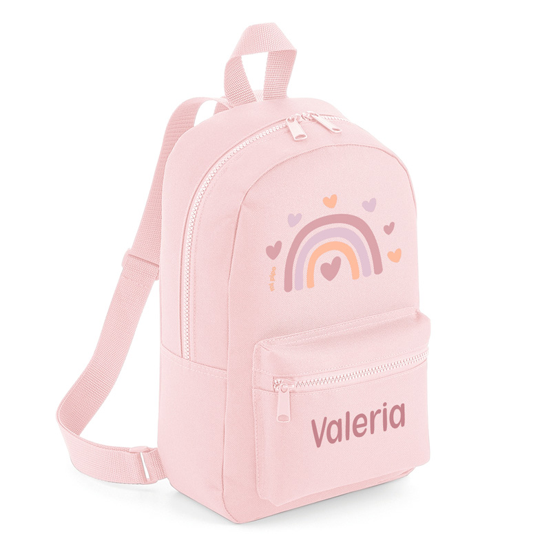 Mochila Medium Personalizada Arcoíris Blush, color a elegir