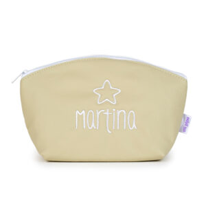 Neceser Polipiel Personalizado Beige, dibujo opcional