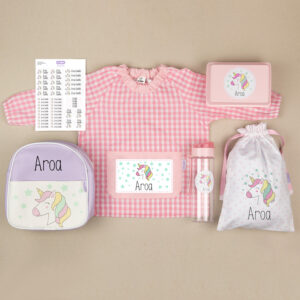Pack Mi Guarde Personalizado Unicornio + Regalo Cajita Porta Alimentos