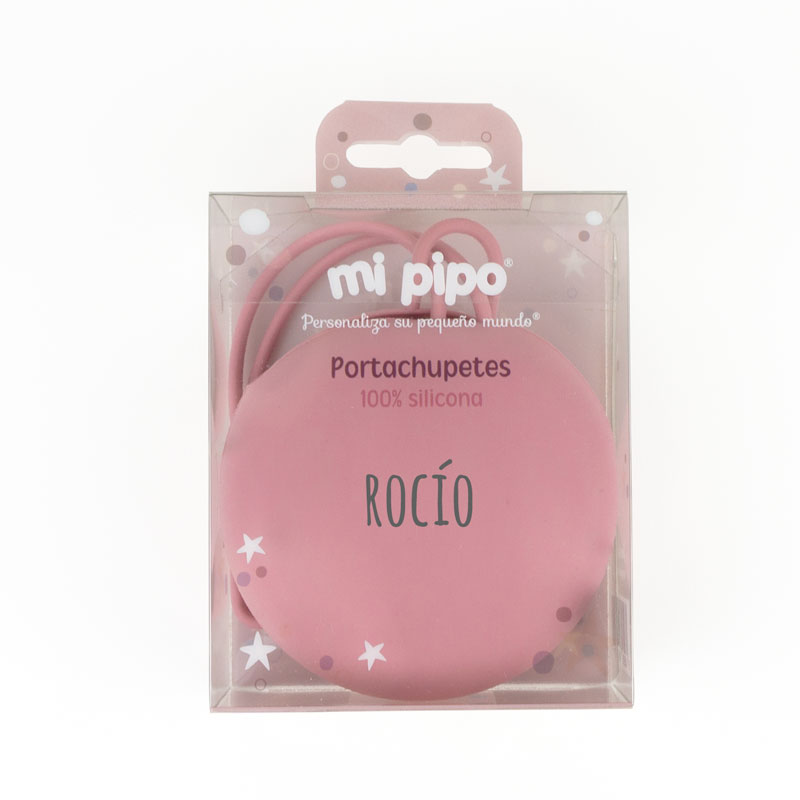 Portachupetes de Silicona Gummy Personalizado Rosa Blush - Imagen 2