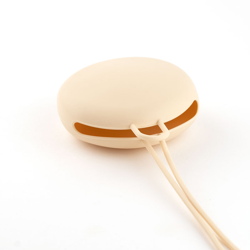 Portachupetes de Silicona Gummy Personalizado Beige - Imagen 3