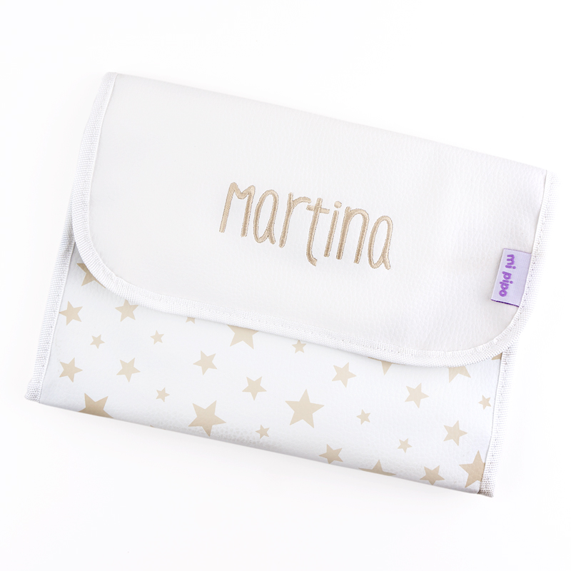 Portadocumentos Personalizado Estrellas Beige