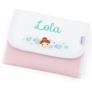 Portadocumentos Hada Rosa Personalizado