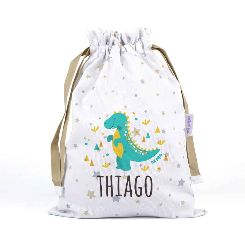 Saquito Personalizado Dinosaurio
