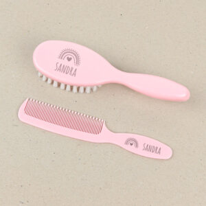 Cepillo y Peine personalizados Arcoíris, color a elegir