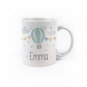 Taza con asa de cerámica o plástico Personalizada Globo