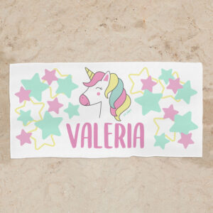 Toalla de Baño Personalizada Unicornio