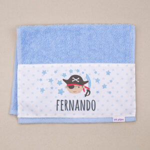Toallita Personalizada Pirata Azul