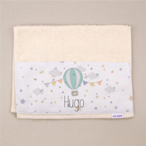 Toallita Personalizada Globo Beige