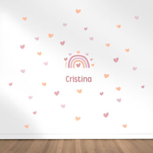 Vinilo Maxi de pared Personalizado Arcoíris Blush
