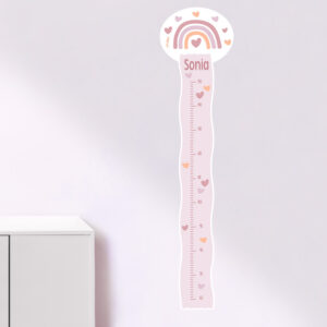 Vinilo Medidor de pared Personalizado Arcoíris Blush
