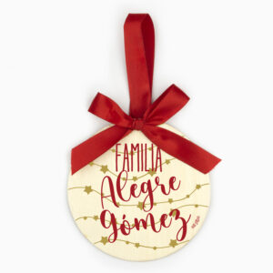 Bola Navidad de Madera, Guirnalda Familia personalizada