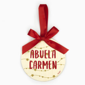 Bola Navidad Madera, Guirnalda personalizada