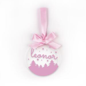 Bola Navidad Metacrilato transparente personalizada Rosa