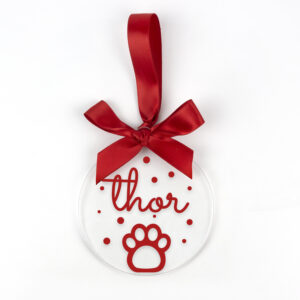 Bola Navidad Metacrilato transparente Huella, elige color