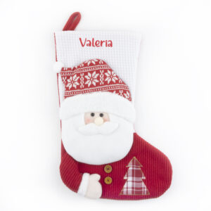 Calcetín Punto Navidad Papá Noel personalizado