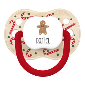Chupete Personalizado Classic Deco Navidad Beige Bastones Caramelo