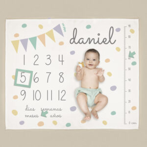 Manta Cumplemés Personalizada Banderín